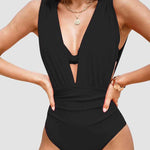 Maillot de bain sculptant Luxe avec décolleté en V profond