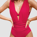 Maillot de bain sculptant Luxe avec décolleté en V profond