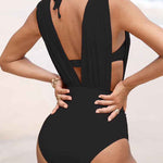 Maillot de bain sculptant Luxe avec décolleté en V profond