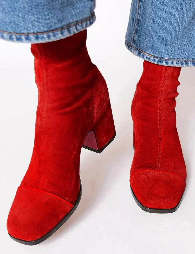 Alma – Bottines en daim à talon
