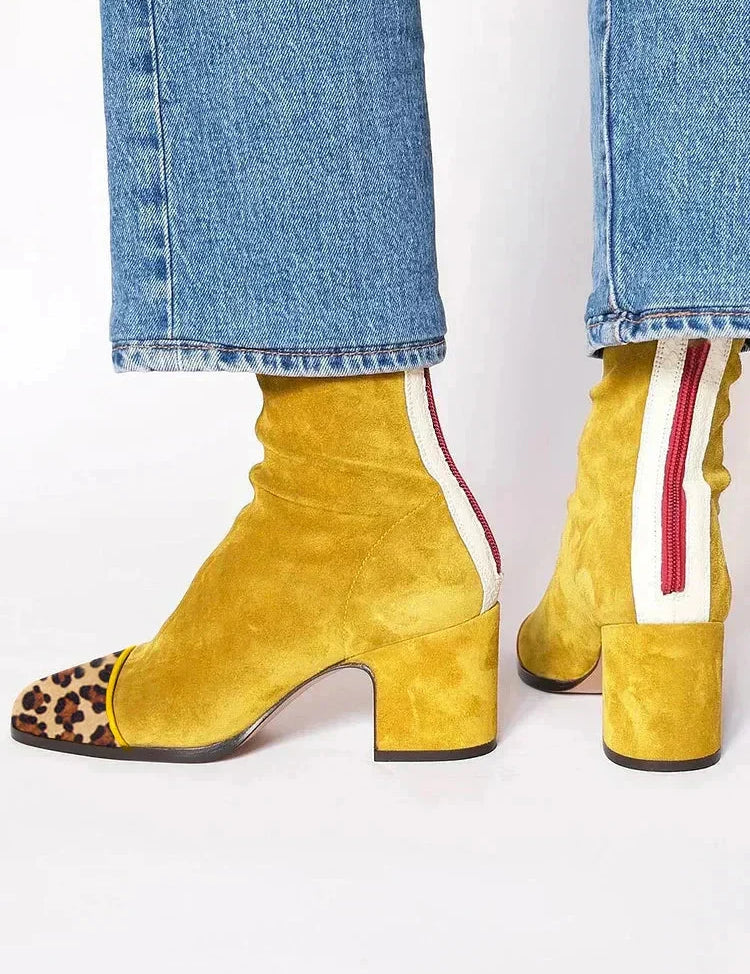 Alma – Bottines en daim à talon
