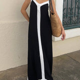 Nancy | Robe Midi Colorblock Style Lavechic Île