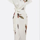 Amelia | Robe Portefeuille Florale Élégante