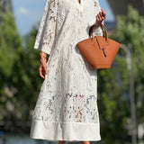 Willow | Robe Midi Décolleté en V Fleurs Glamour de Plage