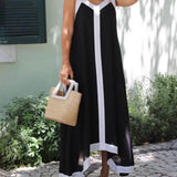 Nancy | Robe Midi Colorblock Style Lavechic Île