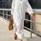 Willow | Robe Midi Décolleté en V Fleurs Glamour de Plage