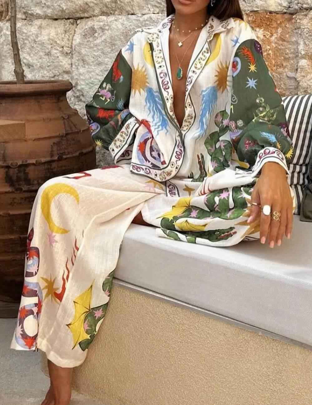 Jose | Ensemble à Manches Longues & Pantalons à Taille Élastique