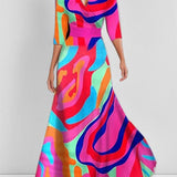 Lea | Robe Maxi Midi Élégante et Glamour Bordeaux