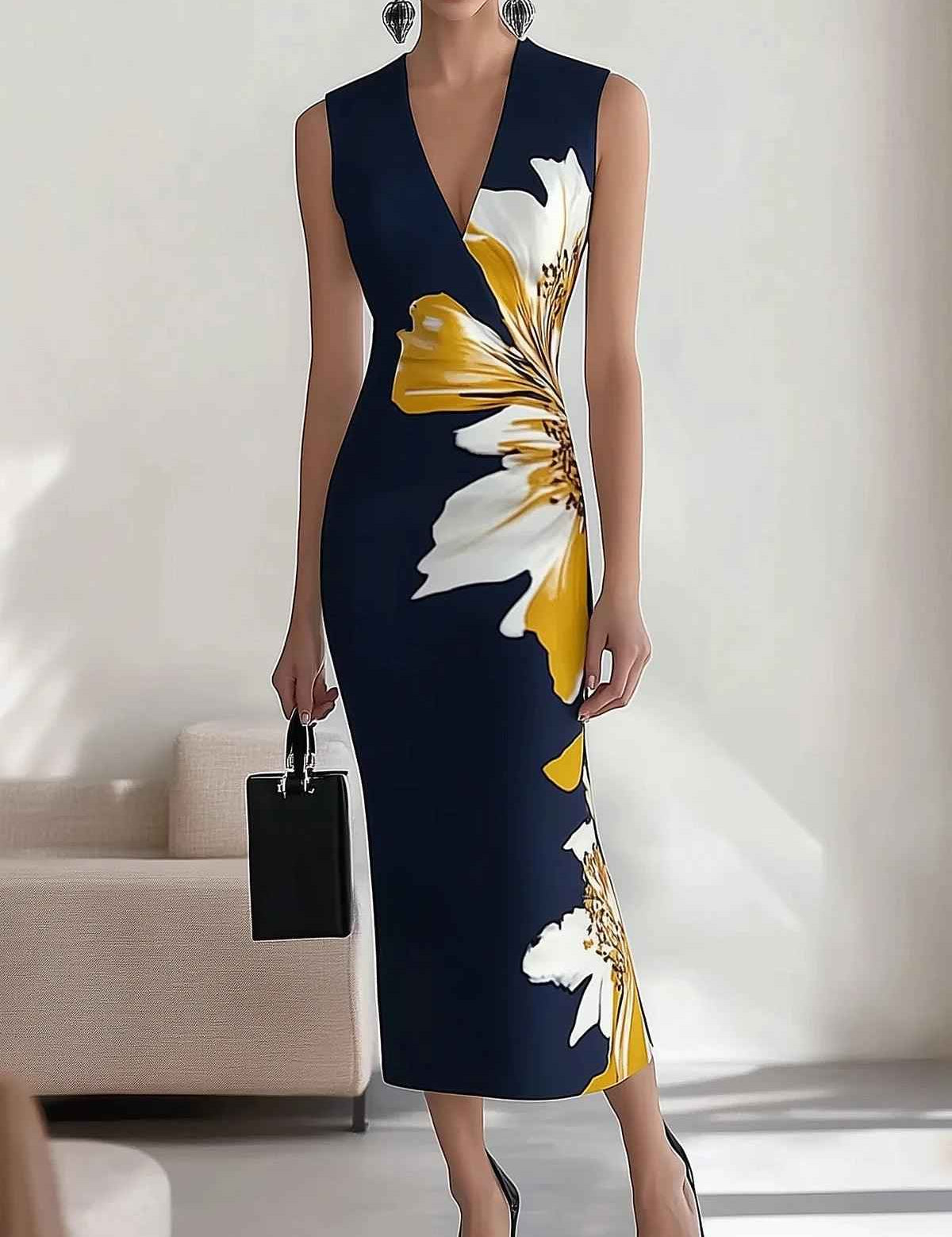 Lily | Robe Midi Élégante pour Festival Glamour de Plage