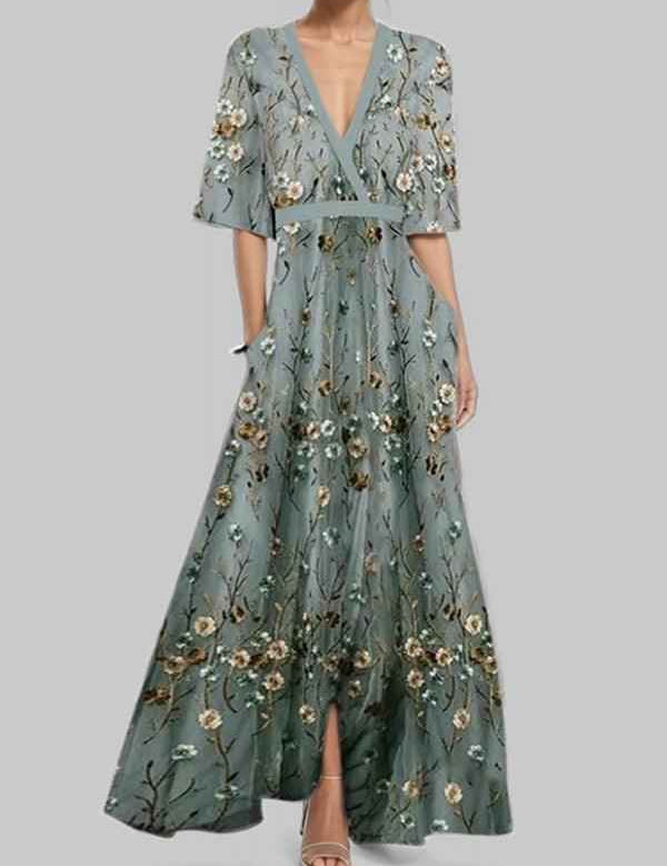Lea | Robe Maxi Midi Élégante et Glamour Bordeaux