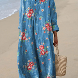 Melina | Robe Printanière Aérée à Manches Longues