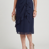 Eira | Robe midi à manches courtes et ourlet superposé