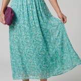 Juna | Robe midi à manches courtes avec imprimé floral délicat
