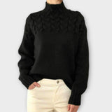 Eva - Pull Isolant avec Détail en Tricot de Corde