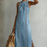 Julia™ | Robe en denim avec dentelle rétro