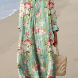 Amara | Robe Printanière Aérienne à Manches Longues