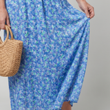 Juna | Robe midi à manches courtes avec imprimé floral délicat