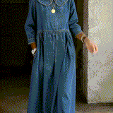 Clara™ | Robe en jean avec col Peter Pan