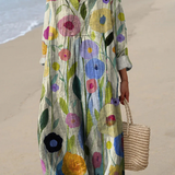 Elara | Robe Printanière Aérée à Manches Longues