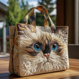 Sac Artisanal - Chat Blanc Yeux Bleus
