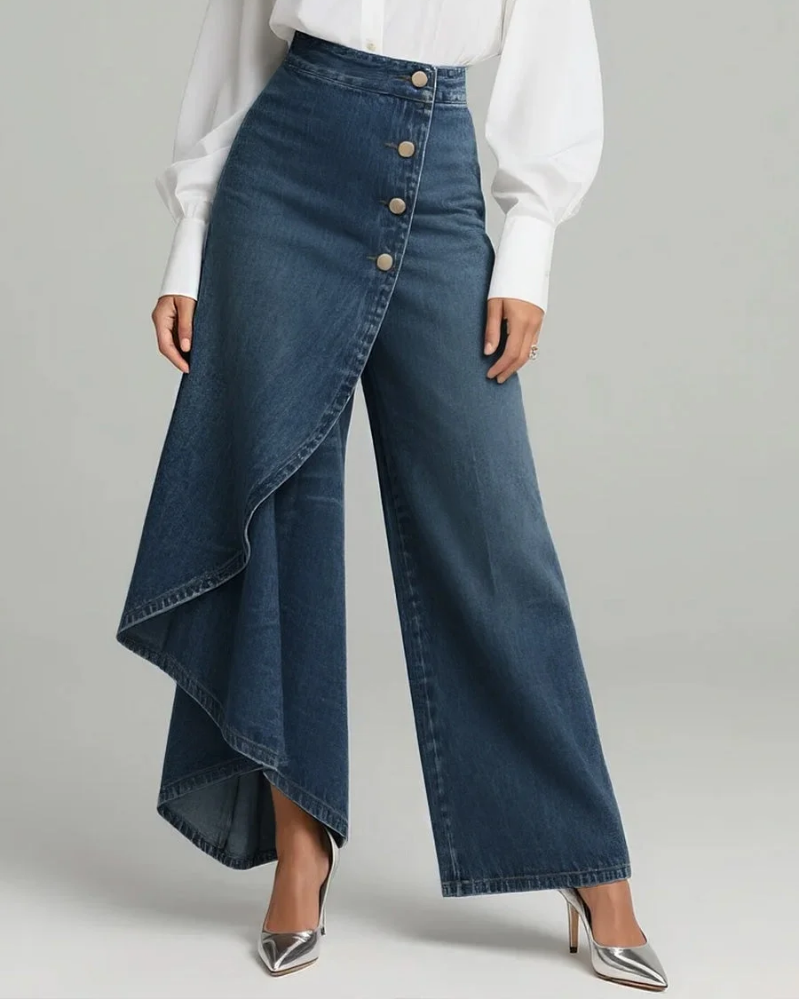 Audrey™ | Pantalon en denim avec nœud