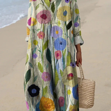 Elara | Robe Printanière Aérée à Manches Longues