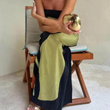 Joan | Robe de soirée maxi imprimée sans manches au style côtier