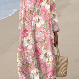 Adriana | Robe Printanière Aérée à Manches Longues
