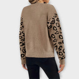 Sabrin - Pull Décontracté avec Design de Léopard