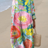 Talina | Robe Printanière Aérée à Manches Longues