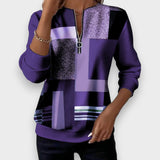 Margaret | Sweat-shirt décontracté avec demi-ouverture