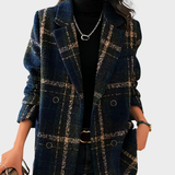 Natalie | Manteau en laine à carreaux classique