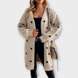 Julia - Cardigan avec Motif de Cœurs