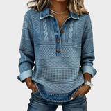 Chloé | Pull en Maille Texturée avec Col Boutonné