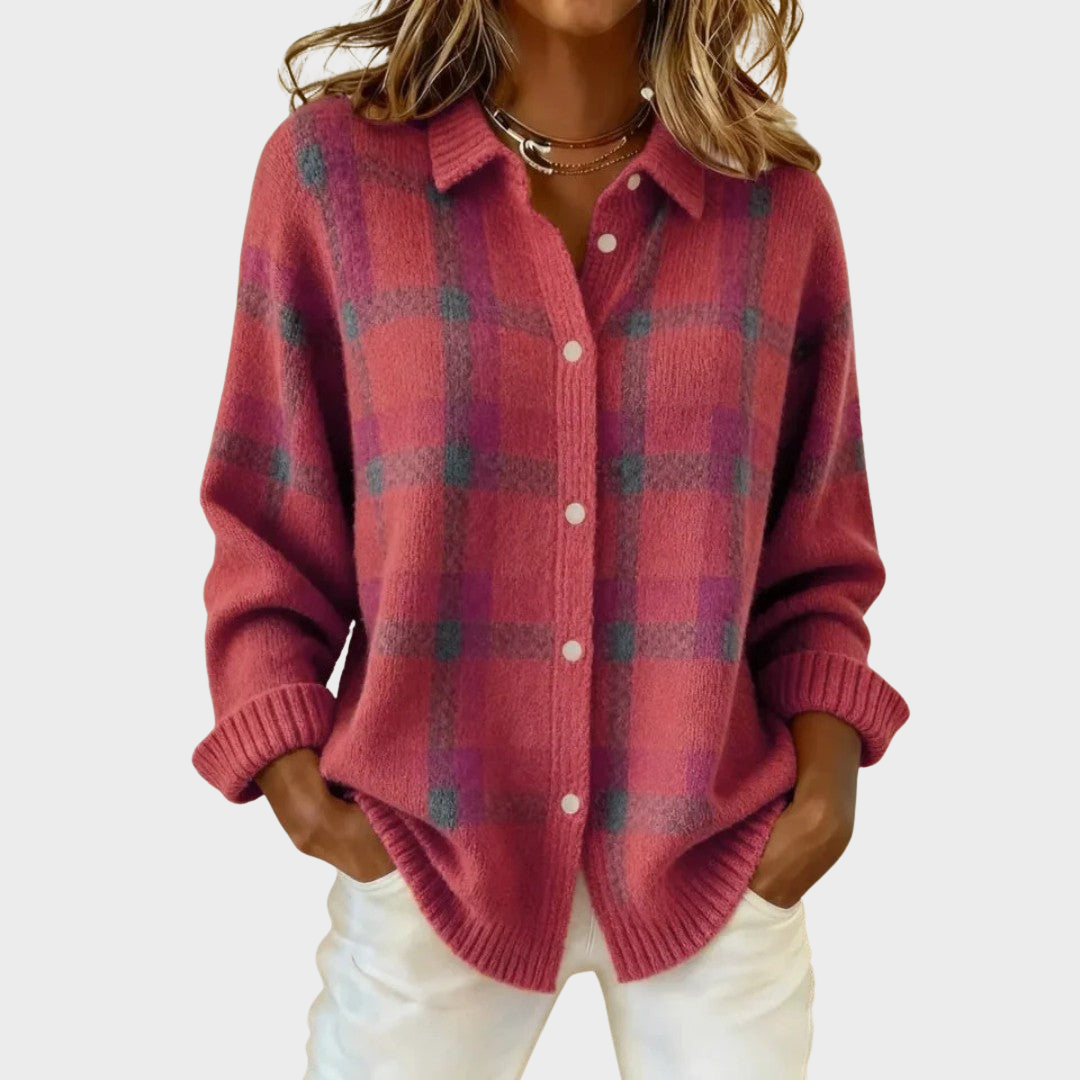 Mia | Cardigan en Maille à Rayures