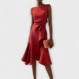 Claire™ | Robe midi élégante avec drapés