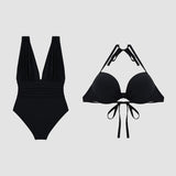 Maillot de bain sculptant Luxe avec décolleté en V profond