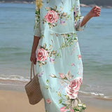 Keely | Robe Fleurie Coucher de Soleil