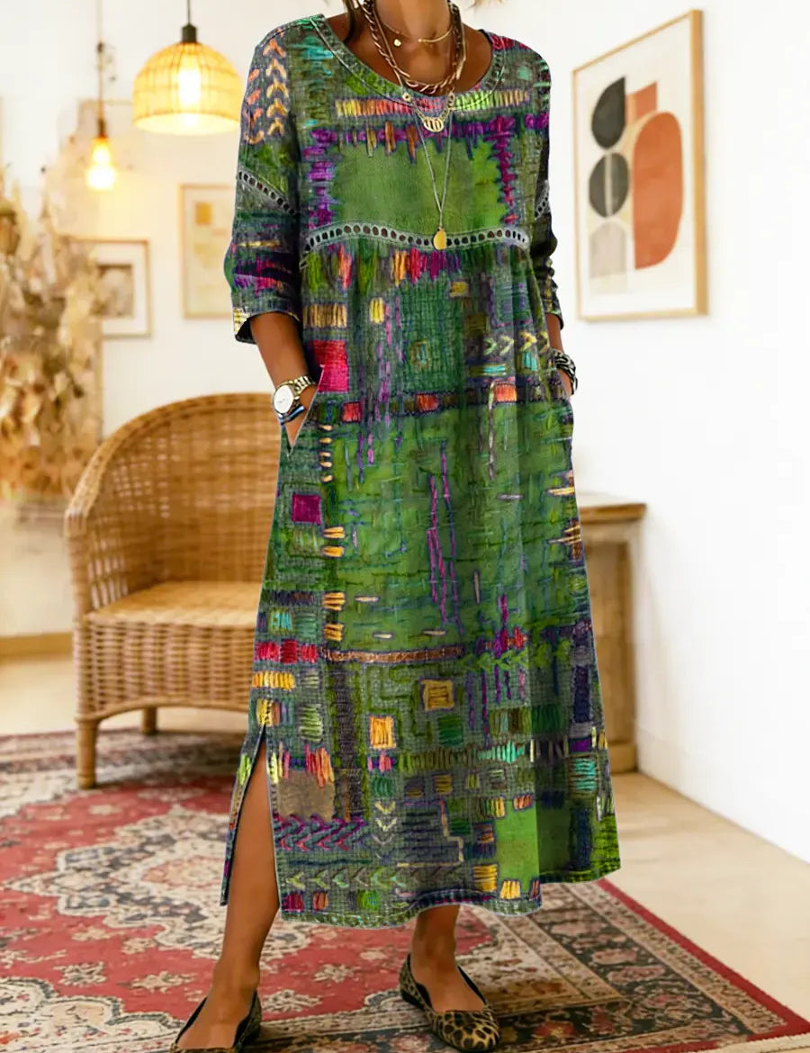 Eliana | Robe Midi Imprimée