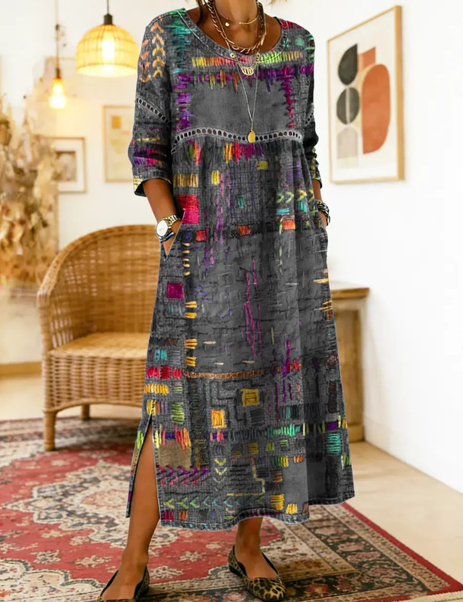 Eliana | Robe Midi Imprimée