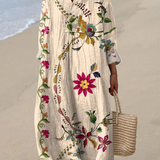 Carina | Robe Printanière Aérée avec Manches Longues