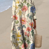 Ilona | Robe Printanière Aérée à Manches Longues