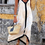 Nancy | Robe Midi Colorblock Style Lavechic Île