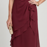 Eira | Robe midi à manches courtes et ourlet superposé
