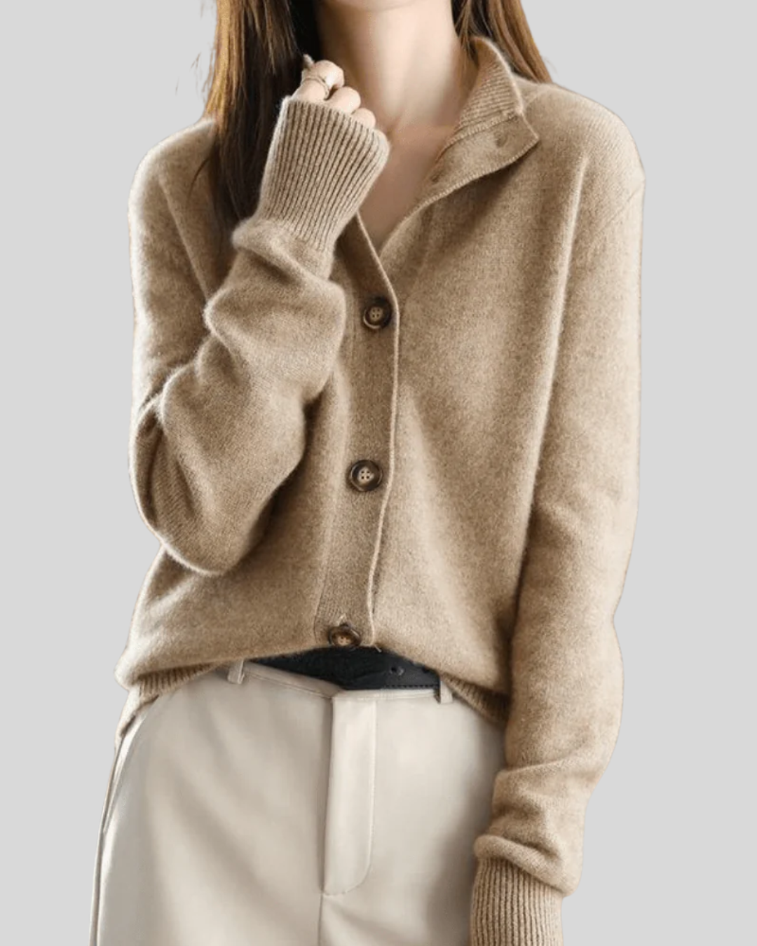 Stéphanie | Cardigan en Cachemire Style Rétro