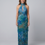 Juniper | Robe Maxi Sans Manches à Col Halter avec Découpe