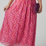 Juna | Robe midi à manches courtes avec imprimé floral délicat