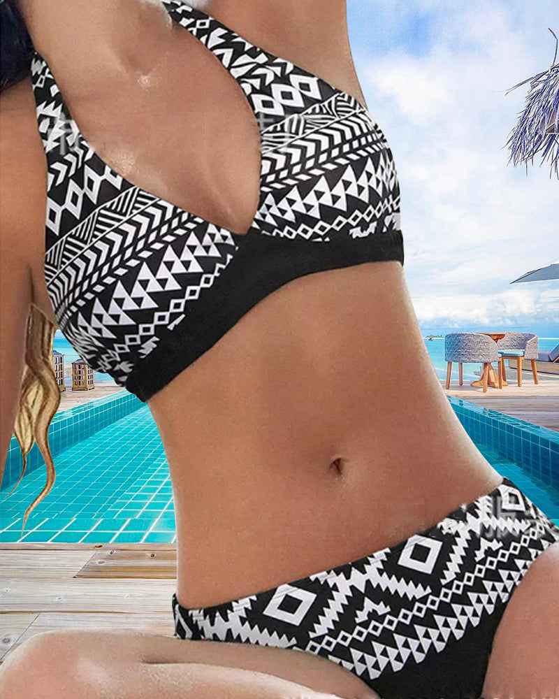 Neeltje - Bikini avec design floral et géométrique