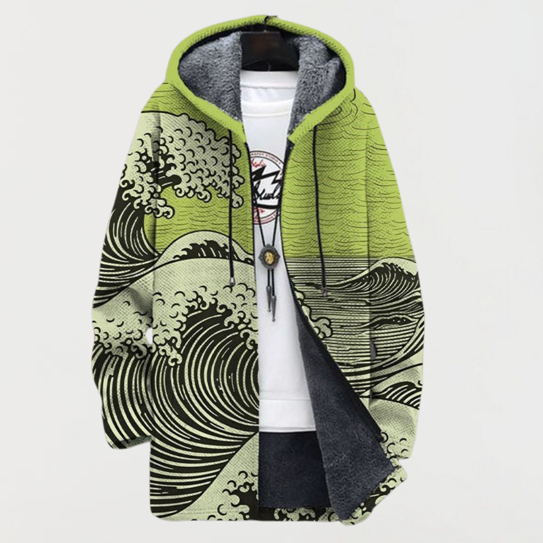 Keira - Manteau à Imprimé Vagues
