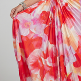 Taya | Robe Midi à Bretelle Unique avec Corsage Plissé